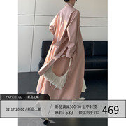 paperlll辛间慵懒大衣，休闲廓形大牌风衣女，款2024春秋减龄外套