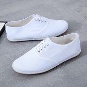 白色球鞋帆布鞋小白鞋体操，鞋网球鞋男武术训练运动会鞋子