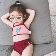 。游泳衣儿童女童泳衣2023夏季可爱分体式宝宝比基尼速干潜水