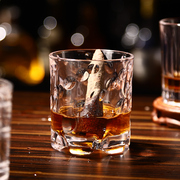 旋转威士忌酒杯洋酒杯子玻璃杯家用创意鸡尾酒吧啤酒杯白酒杯套装
