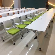 折叠培训会议桌多功能学生课，桌椅双人折叠培训长，条桌可移动拼接桌