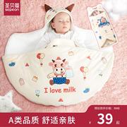 婴儿抱被春秋加厚款，新生宝宝用品外出包裹被防惊跳睡袋两用