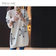 PKH.HK 气质女装折扣店日常精致感 厚暖羊毛中长毛衣