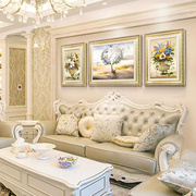 欧式客厅装饰画现代简约沙发背景墙挂画餐厅墙面壁画三联大气