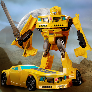 变形玩具汽车金刚机器人大黄蜂手办擎天恐龙柱合金版正版儿童男孩