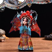 。绢人娃娃京剧脸谱摆件中国风特色送老外，出国小礼物北京纪念