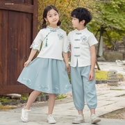 六一儿童小学生演出服班服汉服中国风表演服装，夏季校服幼儿园园服
