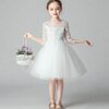 花童礼服女童儿童白色婚纱裙，蓬蓬裙连衣裙钢琴演出服大童公主裙子