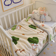 牛奶绒儿童毛毯卡通拉舍尔沙发，毯幼儿园盖毯宝宝，婴幼儿午睡小毯子