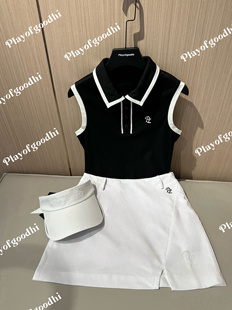高尔夫服装女韩版高尔夫短袖，女显瘦高尔夫套装，高尔夫裙速干网球服