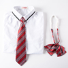 男女学院风领结男童学生校服中小学生儿童领带酒红系列配套领花