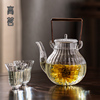 玻璃花茶壶套装带过滤泡菊花茶，专用茶具提梁，壶电陶炉煮茶壶烧水壶