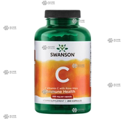 VC 维生素C含玫瑰果500mg250粒 Vitamin C 美国斯旺森swanson 500
