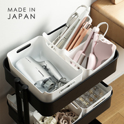 日本进口分隔收纳盒推车用分，格整理盒零食，收纳筐桌面杂物盒储物盒