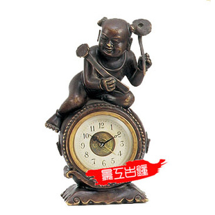 仿古钟表古典座钟机械钟，工艺钟表欧式发条，钟表铜铸喜娃钟