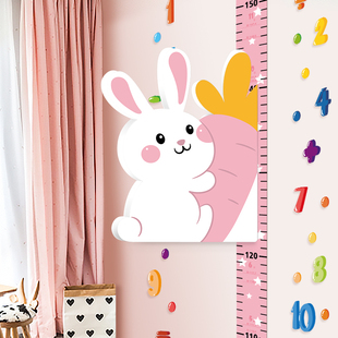 儿童量身高墙贴3d立体可移除卡通婴儿宝宝，身高贴纸测尺仪神器家用