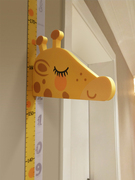 长颈鹿儿童量身高墙贴宝宝，测量仪标尺可移除3d立体贴纸测身高尺表