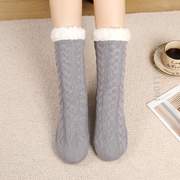 双老人保暖女2袜子加厚睡眠袜套冬季月子脚腕袜袜男地板巨厚加绒
