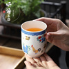 大明成化斗彩鸡缸杯青花瓷白瓷功夫茶杯陶瓷茶盏茶碗家用单品茗杯