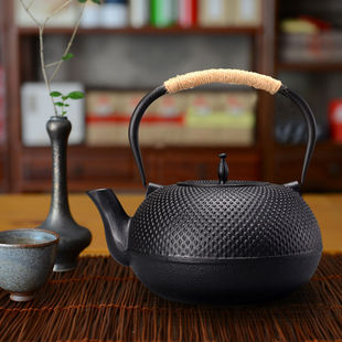 铸铁茶壶家用围炉煮茶铁壶日式手工，无涂层烧水壶户外露营煮茶壶