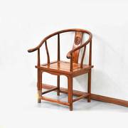 实木圈椅茶椅太师老榆木新中式仿古原木靠背围椅三件套木椅皇宫椅