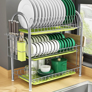 房碗架餐具置盘子放碗架沥架小用厨碟收纳置物架橱柜内水单层型家