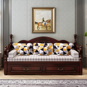 实木沙发床两用客厅多功能，可伸缩双单人床，坐卧两用床小户型抽拉床