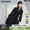 Vero Moda奥莱连衣裙子春秋复古通勤翻领轻熟风西装裙女