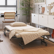 天坛家具折叠床实木板午休床，加固简易成人铁艺床单人折床临时床