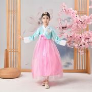 女童韩服传统朝鲜族女孩秋冬长裙古装儿童民族风写真表演出服
