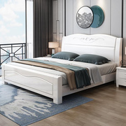 定制白色实木床12米全实木，高箱储物床15卧室，床135米老人单人床1米