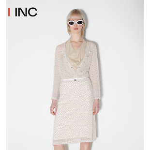 IMMI 设计师品牌IINC 24SS雪纺波点开衫上衣圆领衬衫女
