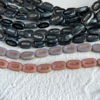 捷克珠玻璃珠椭圆平切面，o形珠1个diy手工，饰品材料配件散珠串珠