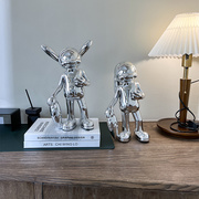 创意现代简约潮玩卡通兔子摆设艺术软装儿童房样板间客厅家居摆件