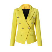黄色小西装外套女2022春夏季韩版休闲时尚英伦风西服上衣薄款