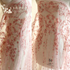 台岛浅粉+深粉色，刺绣蕾丝m207甜美仙气十足连衣裙婚纱服装面料