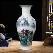 景德镇陶瓷花瓶摆件现代中式客厅，家居饰品电视酒柜水养插花瓶摆设