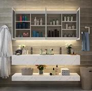 卫浴浴室柜组合北欧现代简约卫生间洗漱台洗脸盆柜实大理石洗手台