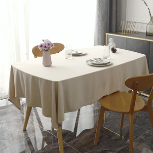 米色金丝绒台布西餐桌布餐布艺长方形家用茶几高级感北欧现代简约