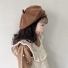 婴儿贝雷帽秋冬季男女宝宝帽子ins韩版显白儿童套头帽1-2岁针织帽