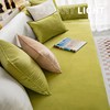 高端轻奢绿色天鹅绒沙发垫四季通用现代沙发坐垫套罩防滑盖布定制