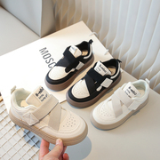 儿童小白鞋女童软底运动鞋2023秋季男童板鞋中大童透气休闲鞋