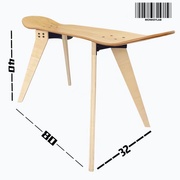 创意家具潮流装饰INS网红工业风实木滑板凳子奶茶店咖啡厅桌椅