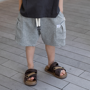 米修叻男童夏款运动裤子，2024男孩夏季薄款短裤儿童针织工装裤三岁