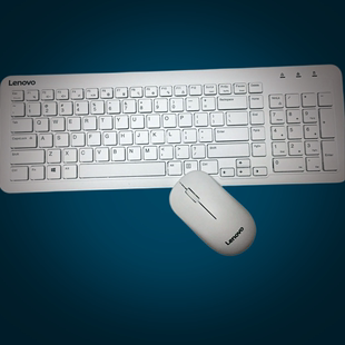 联想白色无线键盘鼠标套装，5km0u87488电脑无线键鼠套超薄kb317w