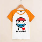男童t恤夏纯棉荷兰国家队2021欧洲杯中大童亲子装衣服童装短袖