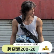2023战损健身东方运动背心夏季肌肉男训练破洞撸铁无袖T恤潮宽松
