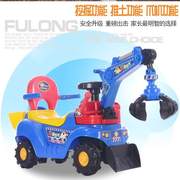 加大号儿童电动挖掘机玩具可坐可骑工程车遥控四轮充电电动挖土机