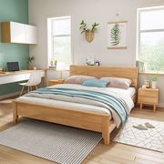 家用现代简约双人床1.8米主卧1.5m中式现代高箱储物婚床架经济型