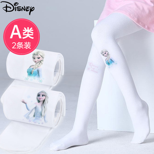 迪士尼儿童长筒袜爱莎公主，舞蹈袜打底裤，丝袜女童连裤袜白色连体袜